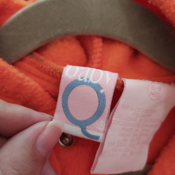 Baby Q Pumpkin Bodysuit with Hood Costume in Size 6-9 Mos - Picture 7 of 8